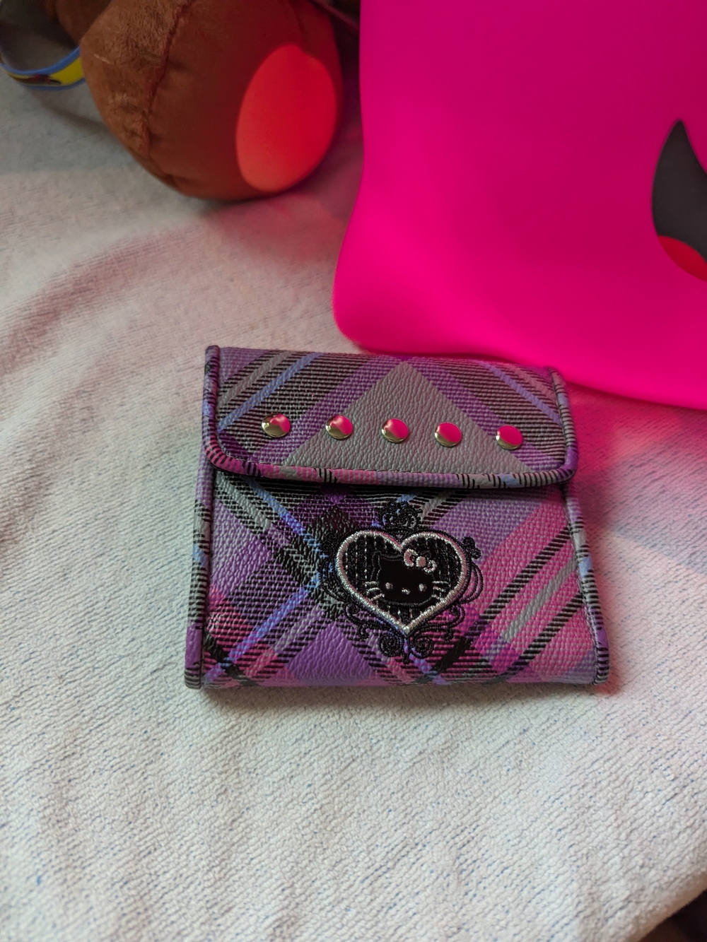 hello kitty Purple gray wallet